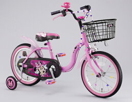 ミニーマウスラブデコリボン16インチ<完成品>【クレジットOK!】アイデス子供用自転車