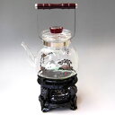 ●【送料無料】アルコールランプ 付き 湯沸し ガラスポット 1.2L(焼水壷)セット 