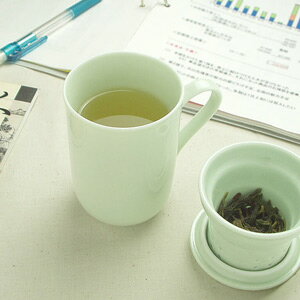 茶こし付きマグカップ 青磁...:chinatea:10003099