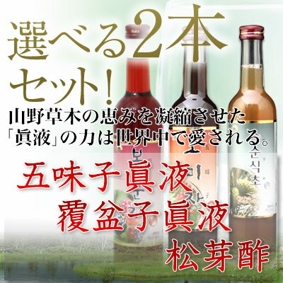 【初回お試し】3種から2本選べる☆至高の健康ドリンクの決定版！360ml　松芽酢、覆盆子、五味子 【05P23Jul12】韓国の（農本）ノンボン商品がついにお試しで登場！小手先の商品ではありません。あなたをロングライフへ導きます！