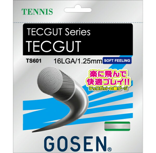 【取寄品】 ゴーセンTECGUT 16L テックガット 16L TS601テニス ストリング 硬式GOSEN 2016SS ゆうパケット対応 ラッキーシール対応の画像