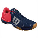【在庫品】 ウイルソン VERTEX NAVY WIL/NEON RED WIL/SILVER METALLWRS321680U バドミントン シューズ WILSON 2016年春夏モデル