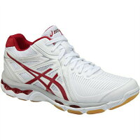 アシックス ゲルネットバーナーバリスティックMT（GEL-NETBURNER BALLISTIC MT）ホワイト×レッドTVR477-0123 バレーボール バレー シューズ ASICS 2015年夏モデル ラッキーシール対応の画像