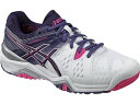 【在庫品】 アシックスLADY GEL-RESOLUTION 6 レディゲルレゾリューション6ホワイト×パープル TLL752-0133 45%OFF!テニスシューズ スタビリティ オールコートレディース ウィメンズ 女性用ASICS 2016年秋冬NEWカラー タイムセール