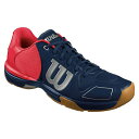 【在庫品】 ウイルソン VERTEX NAVY WIL/NEON RED WIL/SILVER METALLWRS321680U バドミントン シューズ WILSON 2016年春夏モデル