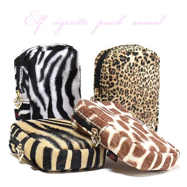 エルフ シガレットポーチ アニマルシリーズ = (ci) メール便送料無料 タバコケース ペンギンライター ヒョウ シマウマ キリン トラ