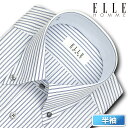 ELLE HOMME 半袖 ワイシャツ メンズ 春夏秋 形態...
