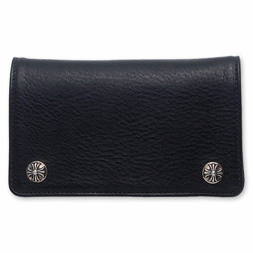 CHROME HEARTS(Nn[c)F1 ZIP Wallet/Leather w/Cross Button(1WbvEHbg/U[w/NX{^)