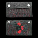 TRAVIS WALKER(gBX[J[)FLarge 3 Fold Wallet/Shark/#13 Flame Skull([W3z[hEHbg/V[N/#13tCXJ)