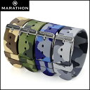 バネ棒付き 時計 ベルト 腕時計 ミリタリーウォッチ アメリカ軍 MARATHON Camouflage Rubber Strap マラソン カモフラージュ ラバー ゴム ストラップ 20mm【Pt10】