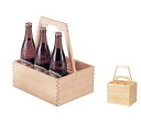 白木ビール運び (6本用)【ボトルキャリア】【ビール運び】【瓶ビール】【宴会用品】【業務用】