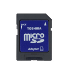 【送料240円可】【東芝製】microSDカードアダプター　マイクロSDカードアダプター　定価525円　お一人様1個限定　16MB/32MB/64MB/128MB/256MB/512MB/1GB/2GB(SD-C16GR5W2)対応　4GB/8GB/16GB(SD-C08GR5W4 SD-C04GR5W4 SD-C02GR5W)　激得