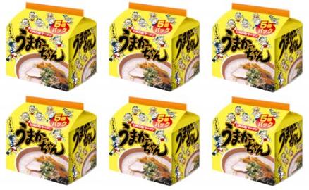 うまかっちゃん博多　30食パック(1ケース)（5食入×6個入）　2820g（470g×5袋×6)　ハウス食品　豚骨エキスをベースに野菜・香辛料でまとめた白濁したスープのラーメン