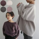 ソフトフリースルーズフィットTシャツ/長袖/あったか/Uネッ...