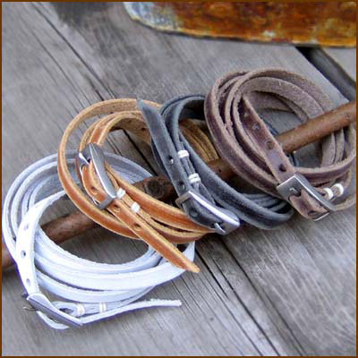 y5000˔jz邮銪Ď̃IVxUPRUBBED LEATHER String Leather BangleklXgOvuX