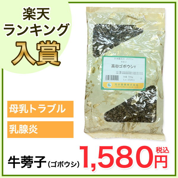 【即納】【乳腺炎に】【生薬】牛蒡子（ゴボウシ・ごぼうし・牛旁子・高砂薬業）500g【第2類医薬品】