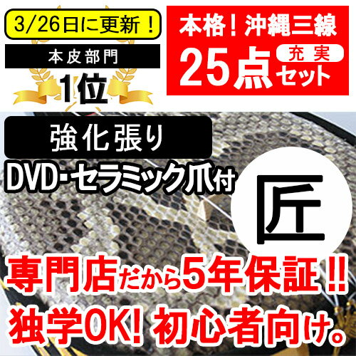 【三線フェア】三線　本皮強化張り （特別限定25点セット）【送料無料】　本格沖縄三線【楽ギ…...:churasaki:10000267