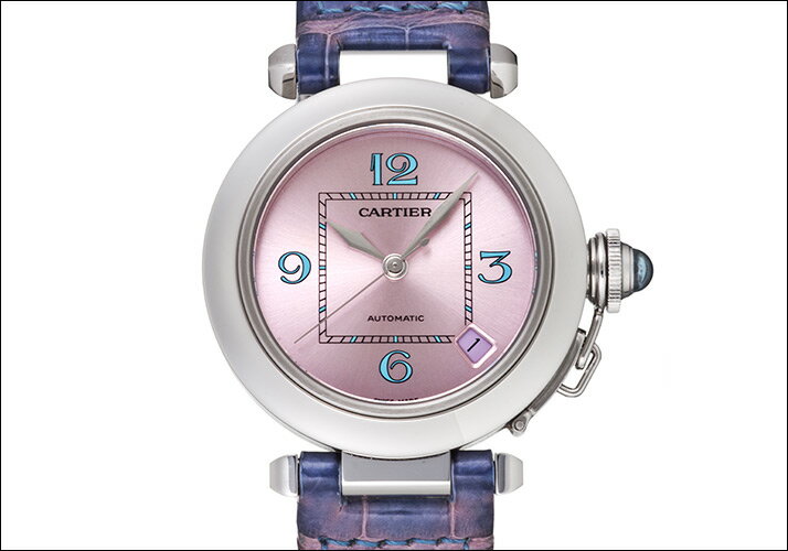 【中古】カルティエ　パシャC　Ref.W3108199　ラベンダー　2005年クリスマス限定(CARTIER PASHA C Ref.W3108199 LAVENDER DIAL LIMITED EDITION Ca. 2005)