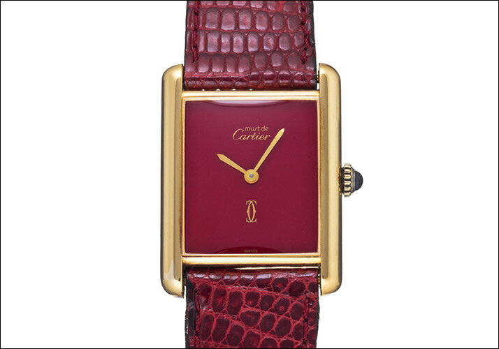 【中古】カルティエ　マスト　タンク　ガーネット　LM　1981年(CARTIER MUST TANK GARNET LM Ca.1981)