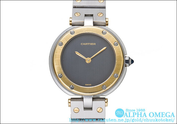 【中古】カルティエ　サントス　ラウンド　グレーダイアル　SM　1980年代(CARTIER SANTOS ROUND GRAY DIAL SM Ca.1980's)