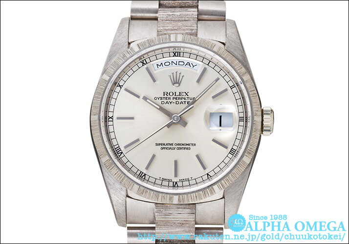 【中古】ロレックス　デイデイト　バーク　Ref.18249　シルバーダイアル　1993年(ROLEX DAY-DATE BARK Ref.18249 SILVER DIAL Ca.1993)