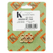 KLUSONBUSHINGSET6.4-8.8/Gold/HEXAギターペグ用ブッシュ6個セット