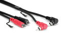 Hosa CRA-202DJ 2m RCA¡ß2-L·¿RCA¡ß2 ¥¢¡¼¥¹ÀþÉÕ ¥ª¡¼¥Ç¥£¥ª¥±¡¼¥Ö¥ë