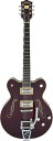 GRETSCH G6609TFM Players Edition Broadkaster Center Block Double-Cut Dark Cherry Stain エレキギター