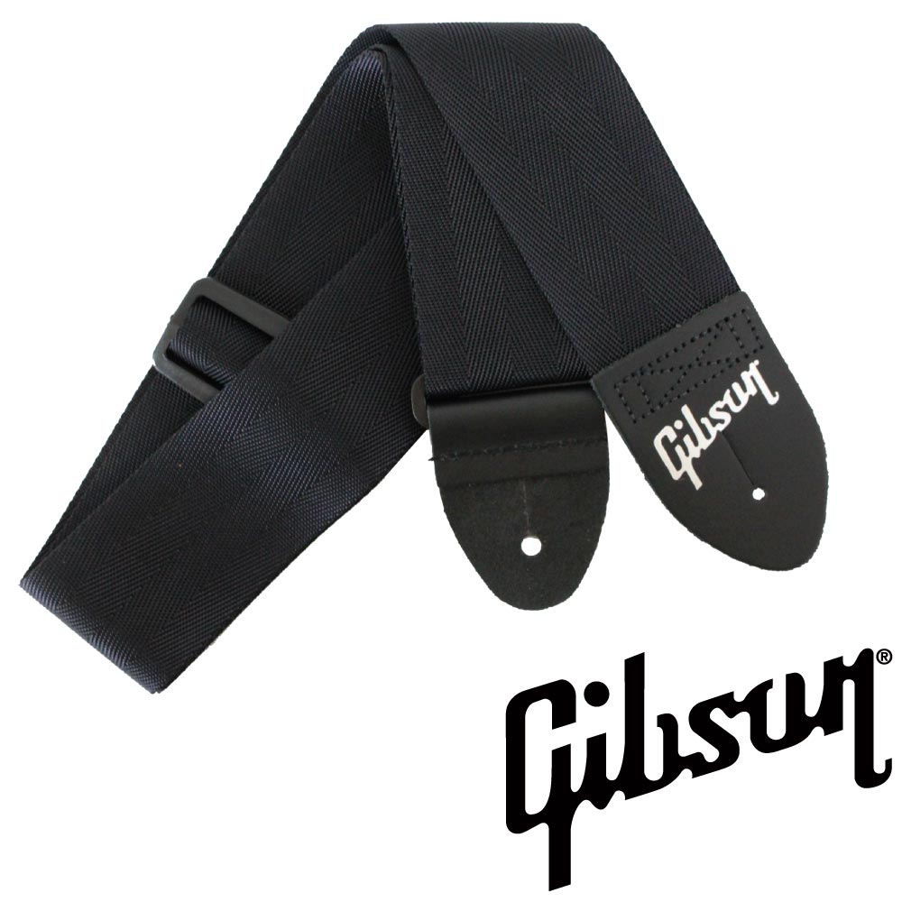 Gibson Regular Style ASGSB-10 JBK ギターストラップ...:chuya-online:10099022