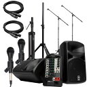 YAMAHA STAGEPAS400i スピーカースタンド×2 マイクスタンド×2 ダイナミックマイク×2 PAセット
