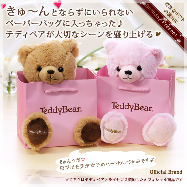 【テディベア/TeddyBear】オフィシャルブランド商品 テディベアのぬいぐるみ in オリジナルブランドバッグ【単品販売不可】【Aug08P3】