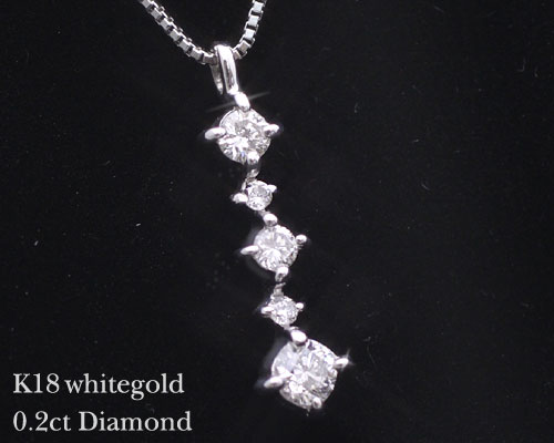 Ƥȥ4С0.20ct ȥͥå쥹K18WG̵ۡڳڥ_ۡڳڥ_Τۡڳڥ_åϡ