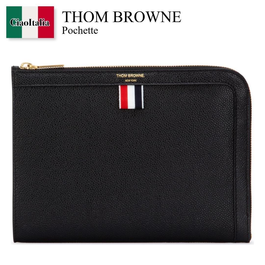 【数量限定・在庫限り・早い者勝ち！】 トム ブラウン / かばん / カバン / Thom Browne Pochette / MAC072A00198 / MAC072A00198 001 / MAC072A00198001 / クラッチバッグ