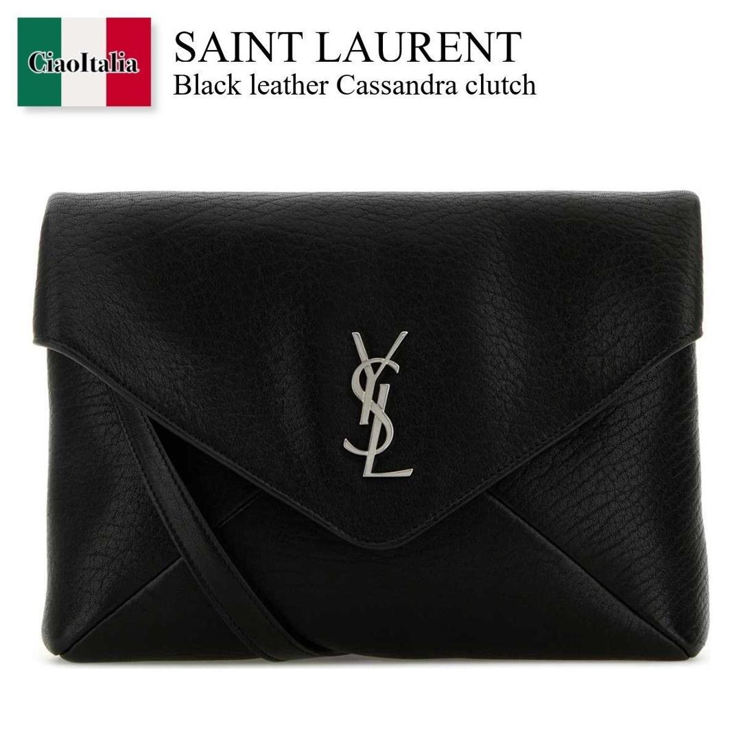 【数量限定・在庫限り・早い者勝ち！】 サンローラン / かばん / カバン / Saint Laurent Black Leather Cassandra Clutch / 801490 AACIU / 801490 AACIU 1000 / 801490AACIU / 801490AACIU 1000 / 801490AACIU1000 / クラッチバッグ