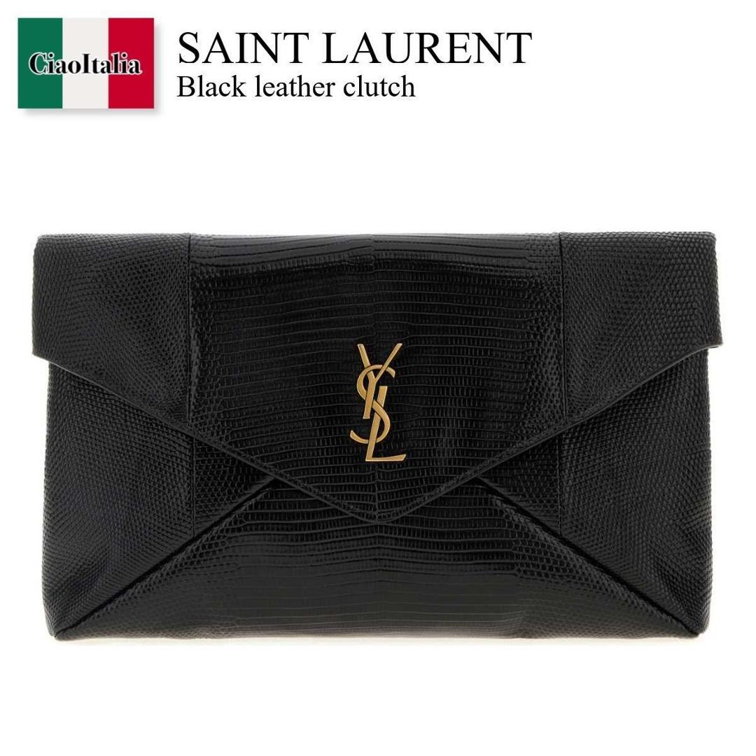 【数量限定・在庫限り・早い者勝ち！】 サンローラン / かばん / カバン / Saint Laurent Black Leather Clutch / 769307 EAA2I / 769307 EAA2I 1000 / 769307EAA2I / 769307EAA2I 1000 / 769307EAA2I1000 / クラッチバッグ