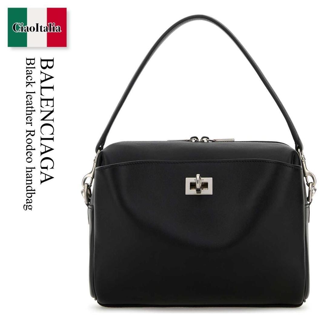 【数量限定・在庫限り・早い者勝ち！】 バレンシアガ / かばん / カバン / Balenciaga Black Leather Rodeo Handbag / 845591 2AA4U / 845591 2AA4U 1000 / 8455912AA4U / 8455912AA4U 1000 / 8455912AA4U1000 / ショルダーバッグ