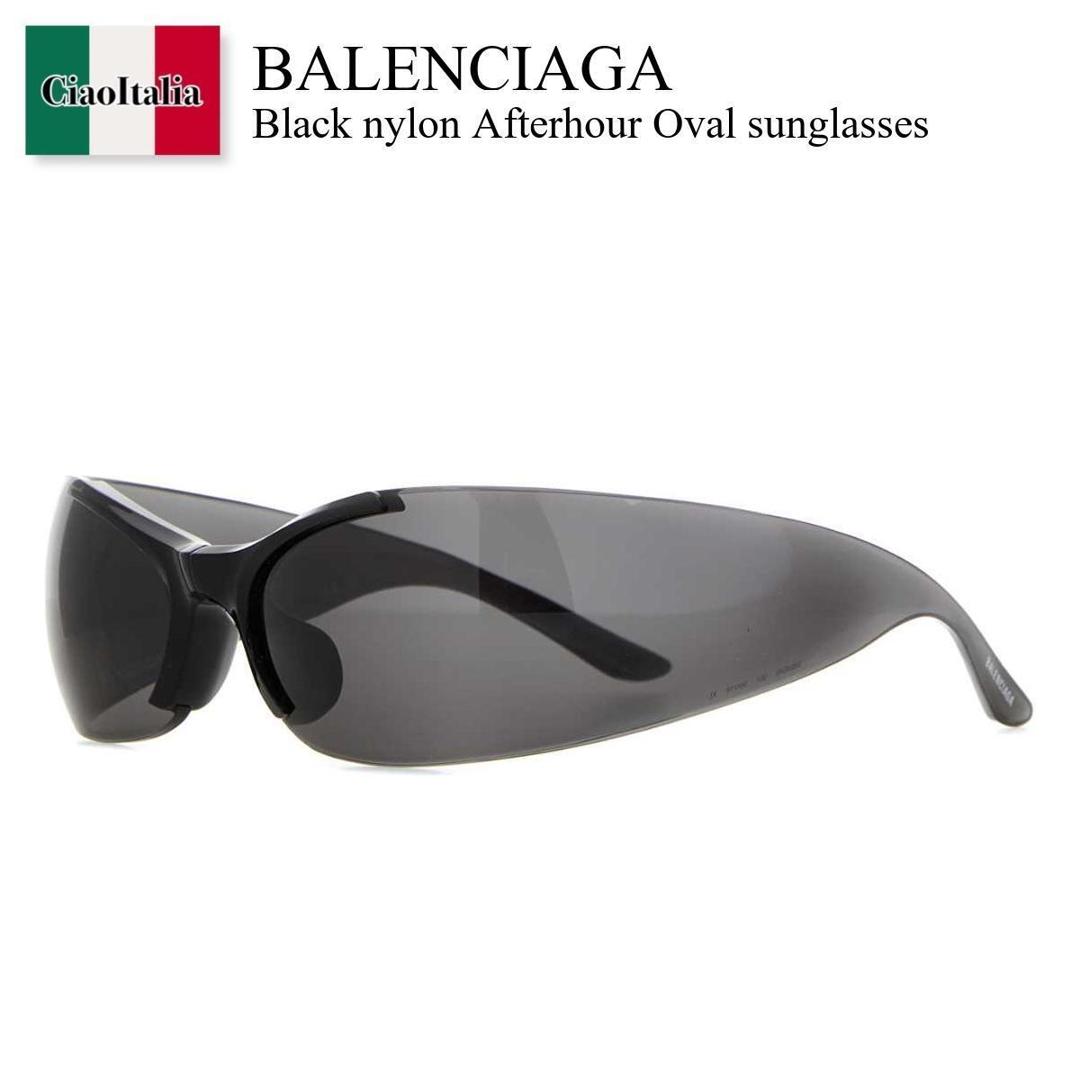 【数量限定・在庫限り・早い者勝ち！】 バレンシアガ / Balenciaga Black Nylon Afterhour Oval Sunglasses / 837796 T0007 / 837796 T0007 1000 / 837796T0007 / 837796T0007 1000 / 837796T00071000 / サングラス