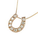 ネックレス 馬蹄 K18 プチ ペンダント 18k ピンクゴールド ダイヤモンド ダイヤモンドペンダント 華奢 ペンダント シンプル ホースシュー プレゼントに
