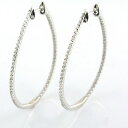 【10%OFF】 ピアス ダイヤモンド レディース プラチナ 1.0ct ダイヤフープピアス フープピアス オーバル フープ エタニティ スキンジュエリー 中折れ ラウンド クリスマス xmas
