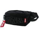 MARVEL ボディバッグ メッシュポケット付き ウエストポーチ ビッグロゴ マーベル クラックス ギフト 雑貨 ヒップバッグ キャラクターグッズ cpmv-x