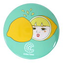 手鏡 竹井千佳 ラウンド 缶ミラー レモン 松尾繊維工業 化粧直し プレゼント ガーリーイラスト グッズ 通販 メール便可 シネマコレクション