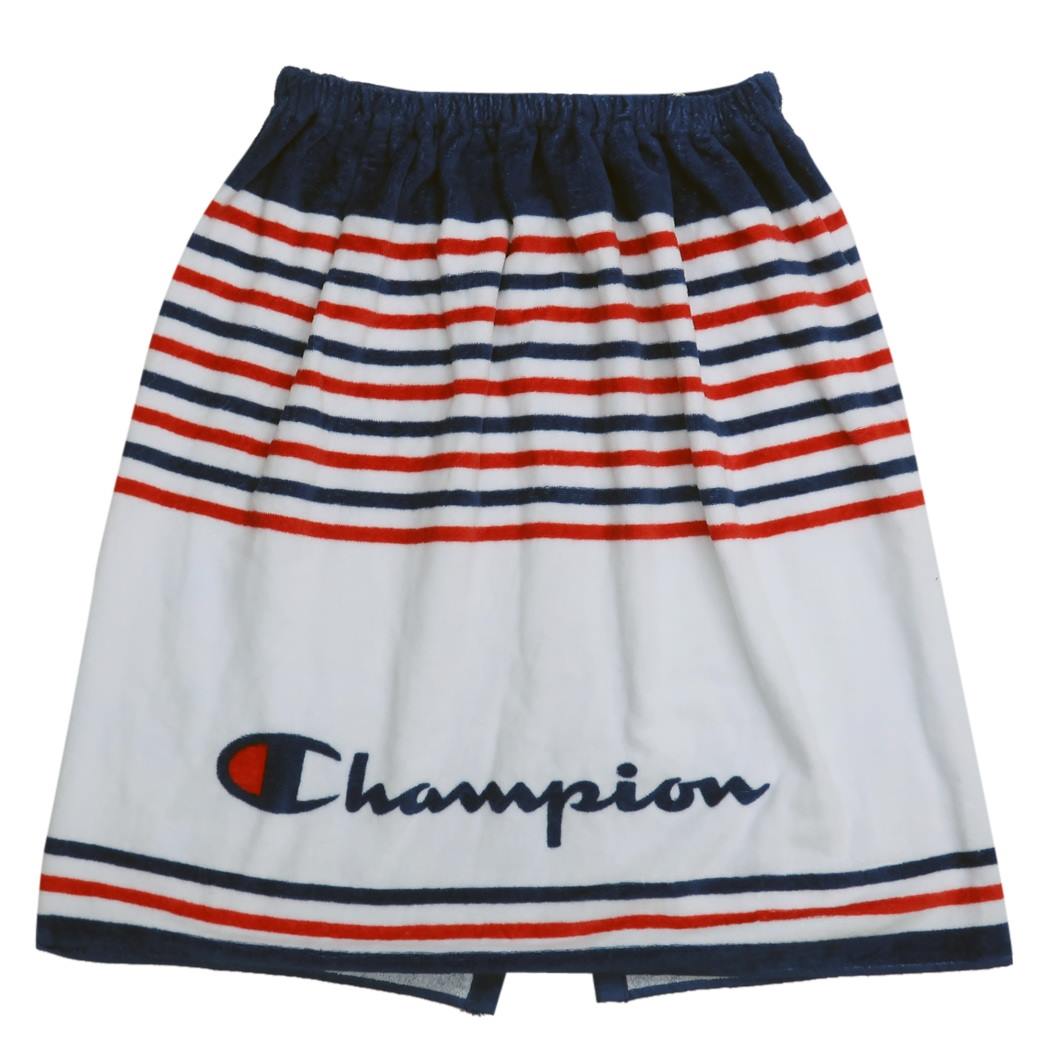 チャンピオン 60cm丈 巻き 巻きタオル ラップタオル チャンピオンボーダー Champion 丸眞 約60x120cm 海プール 着替えタオル スポーツブランドサマーレジャー用品 シネマコレクション