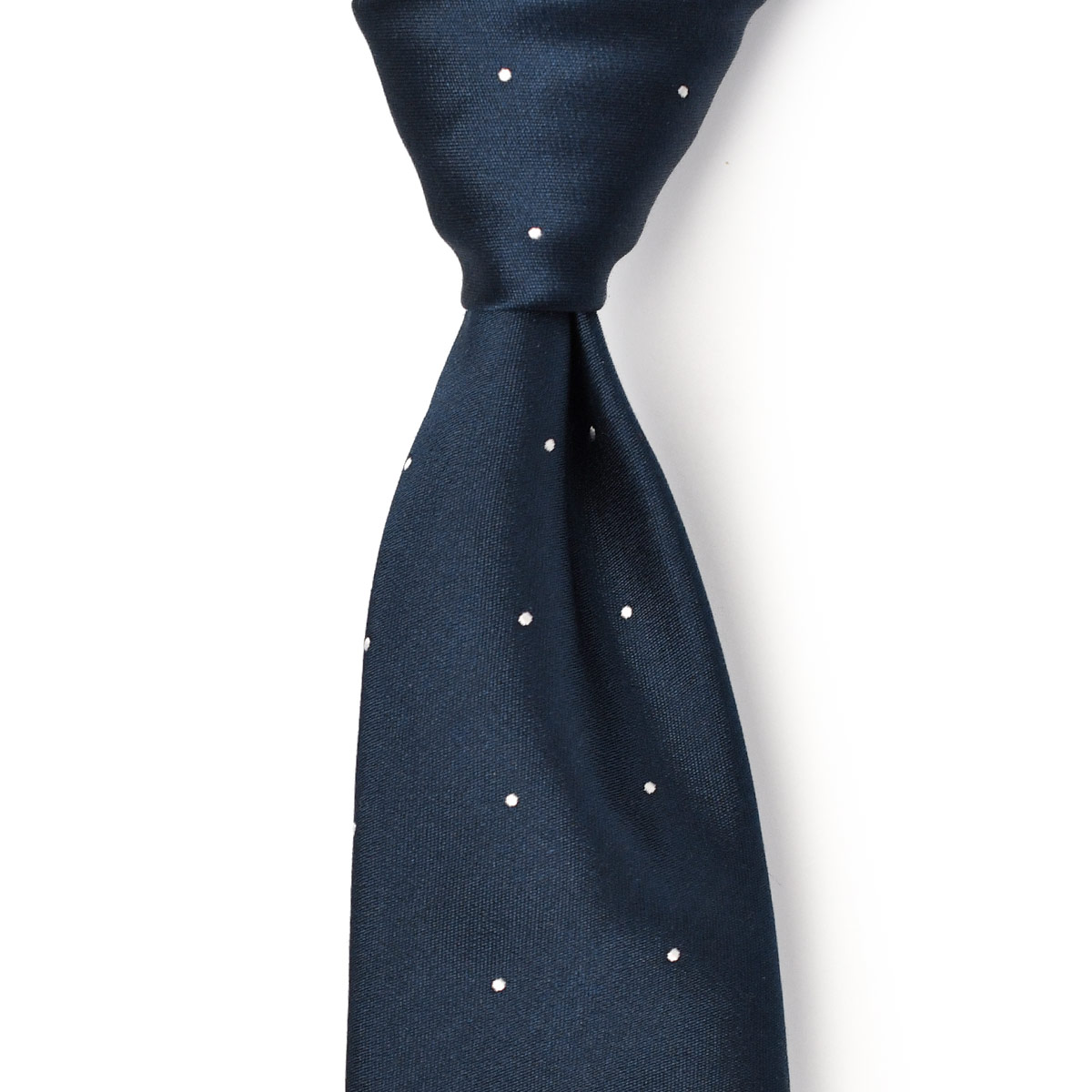 Atto Vannucci【アットヴァンヌッチ】ネクタイ 30237 セッテピエゲ シルク ドット ネイビー