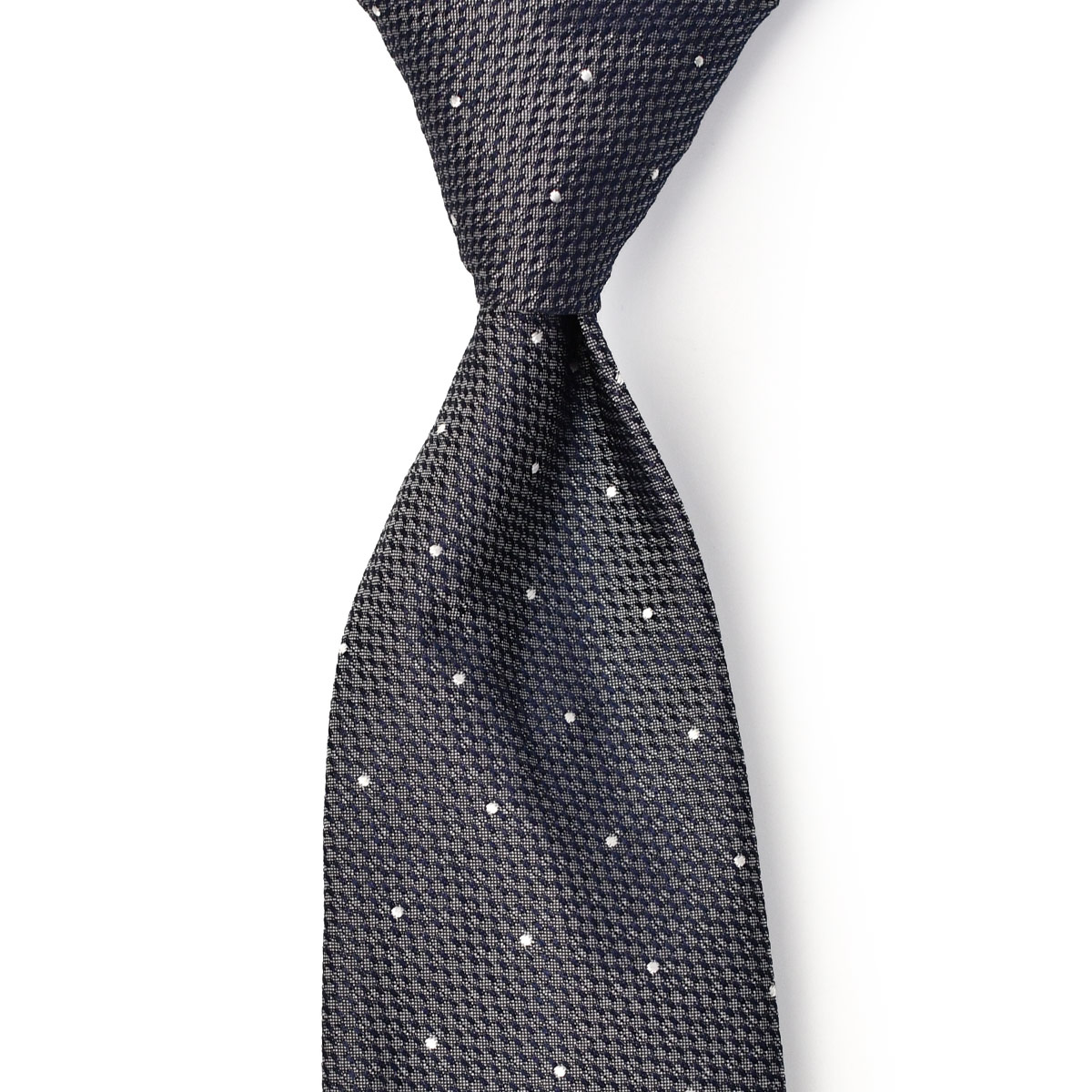 Atto Vannucci【アットヴァンヌッチ】ネクタイ 30234 セッテピエゲ シルク ドット グレー