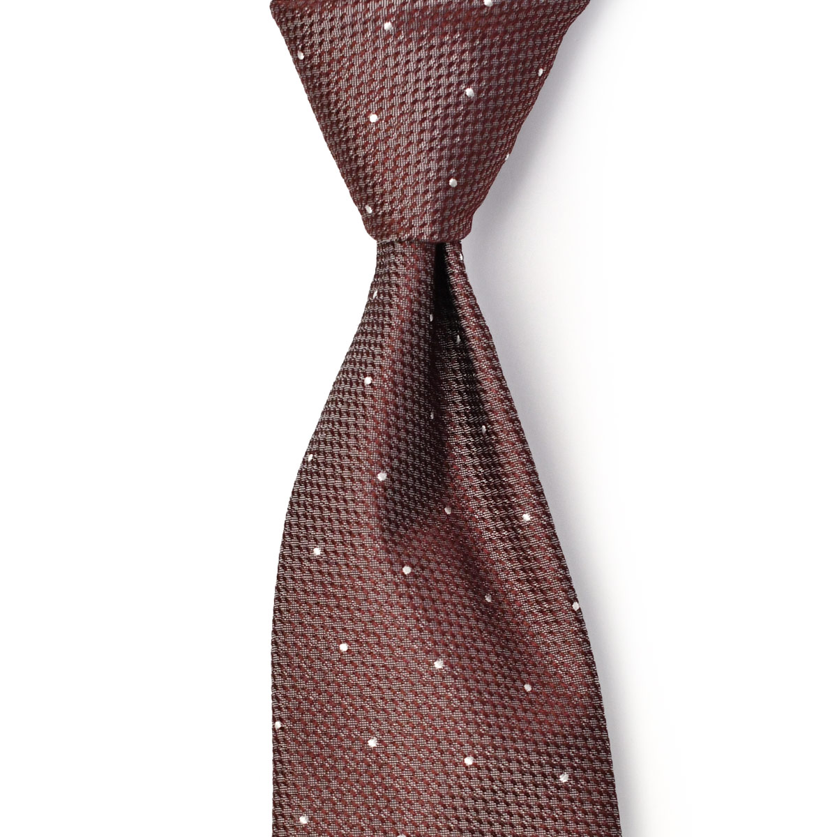 Atto Vannucci【アットヴァンヌッチ】ネクタイ 30235 セッテピエゲ シルク ドット マダーレッド