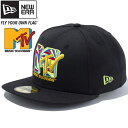エムティーヴィー×ニューエラ 5950キャップ マルチロゴ ブラック エリングリーン Mtv×New Era 59Fifty Cap Multi Logo Black Erin Green【あす楽対応_近畿】【あす楽対応_中国】【あす楽対応_四国】【あす楽対応_九州】