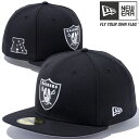 ニューエラ 5950キャップ ブラックロゴ NFLカスタム ヒートシール オークランド レイダース ブラック New Era 59Fifty Cap Black Logo NFL Custom Heat Seal Oakland Raiders Black【あす楽対応_近畿】【あす楽対応_中国】【あす楽対応_四国】【あす楽対応_九州】