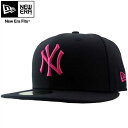 ニューエラ キャップ ピンクロゴ ニューヨーク ヤンキース ブラック/ストロベリーNew Era Cap Pink Logo New York Yankees Black/Strawberry 