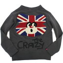 【クレイジーゴーゴー 子供服 CRAZY GO GO 子ども服】 ユニオンベアTR チャコール(12)