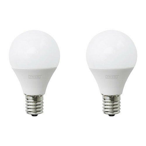 IKEA(イケア) RYET LED電球 E17 200ルーメン / 2 ピース 球形 オパールホワイト 30334144